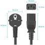 Vention Cable de Alimentación ZCJBAC IEC C13 Hembra a CEE7 Macho 1,8m Negro